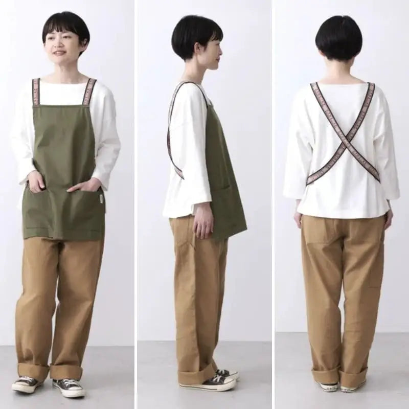 Grembiule giapponese corto Khaki