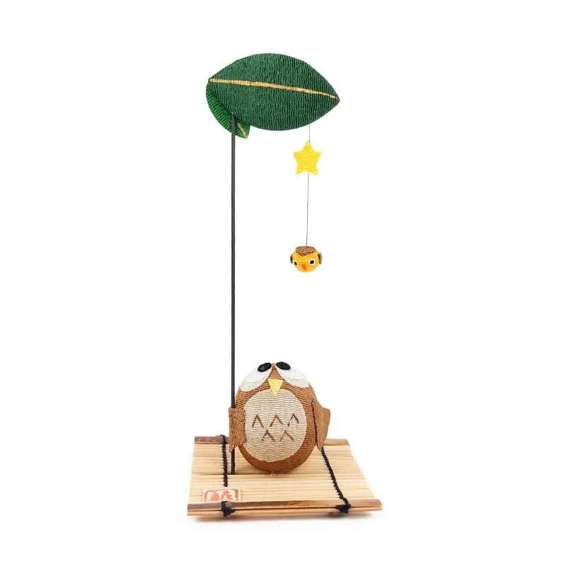 Gufo Chirimen Statuetta giapponese