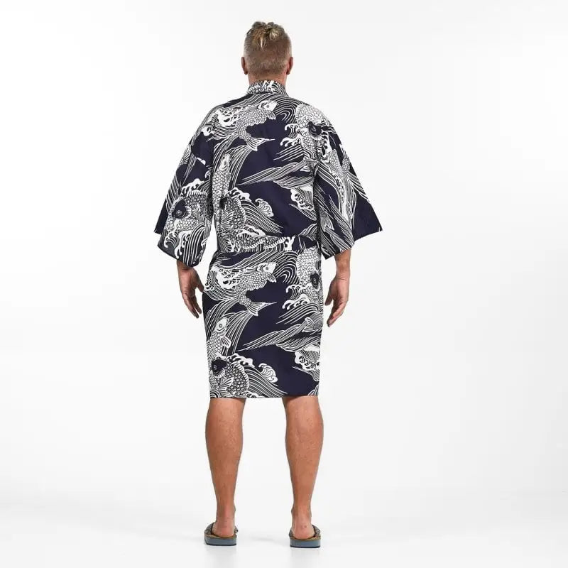 Happi Kimono Koi Carp da uomo - Taglia unica