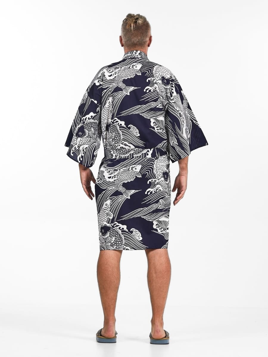 Happi Kimono Da Uomo In Carpa Koi - Taglia unica