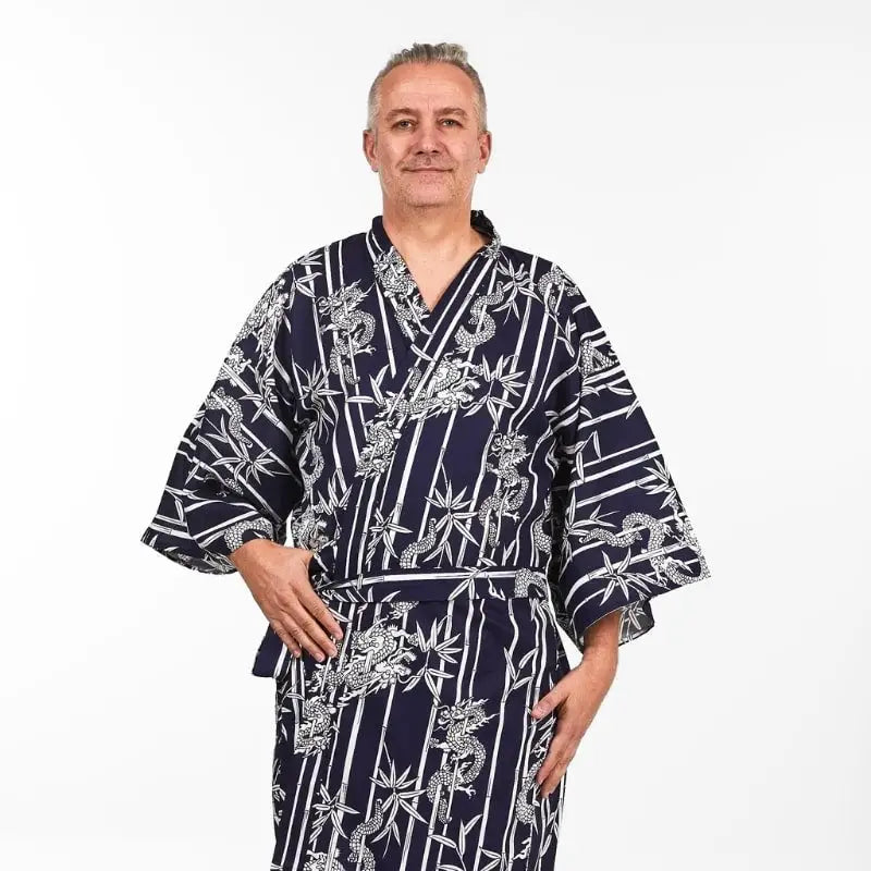 Kimono Happi da uomo in bambù e drago - Taglia unica