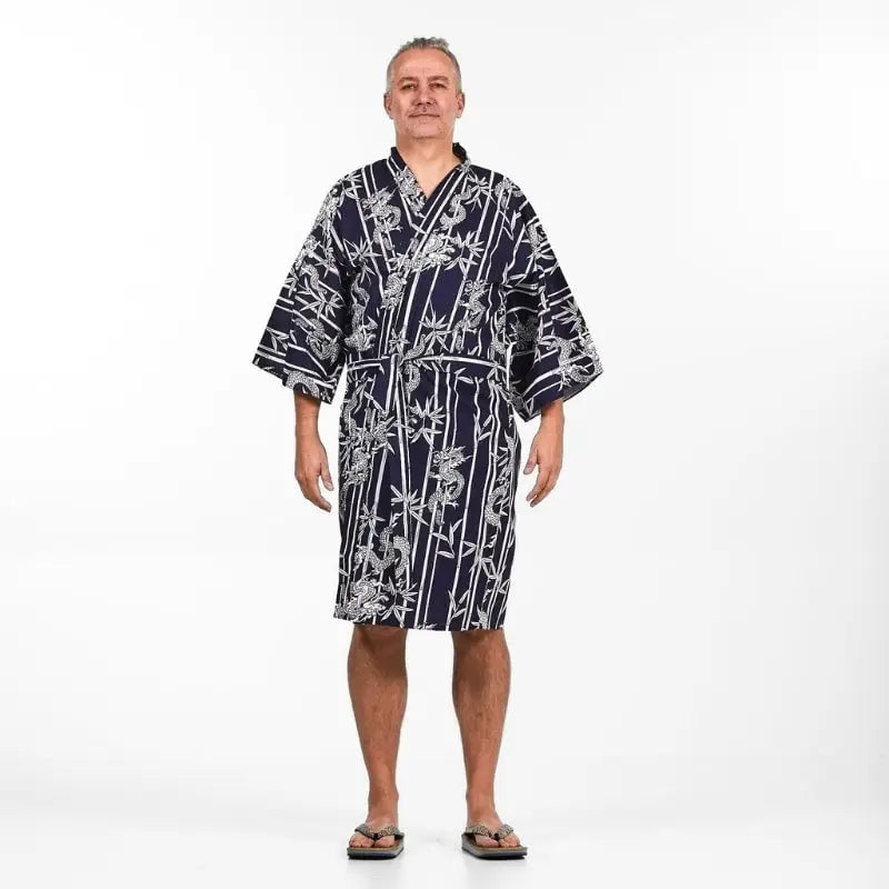Kimono Happi da uomo in bambù e drago - Taglia unica