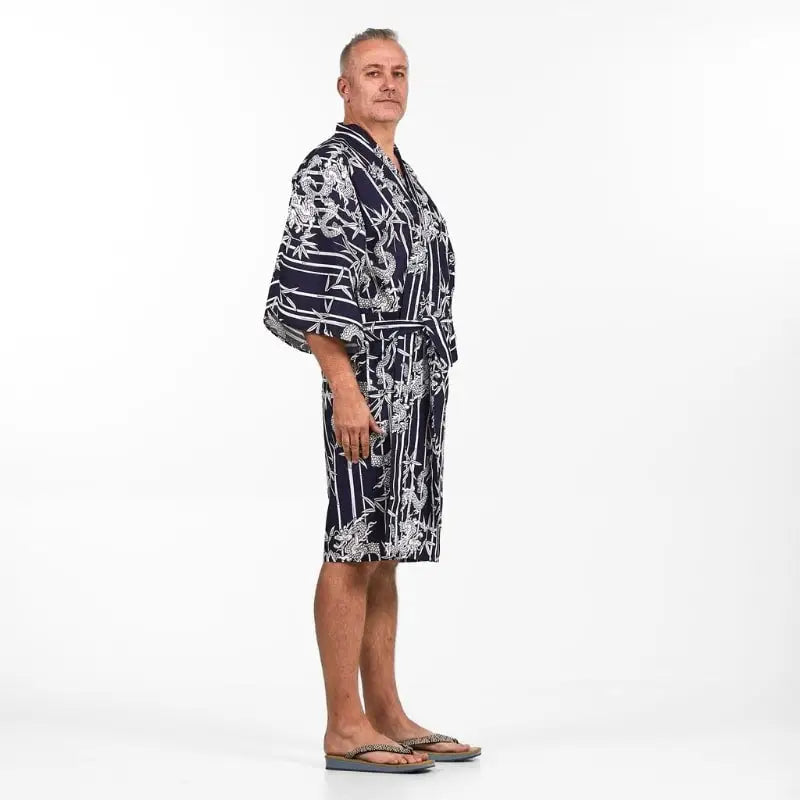 Kimono Happi da uomo in bambù e drago - Taglia unica