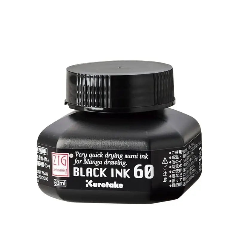 Inchiostro nero Kuretake ZIG 60 ml