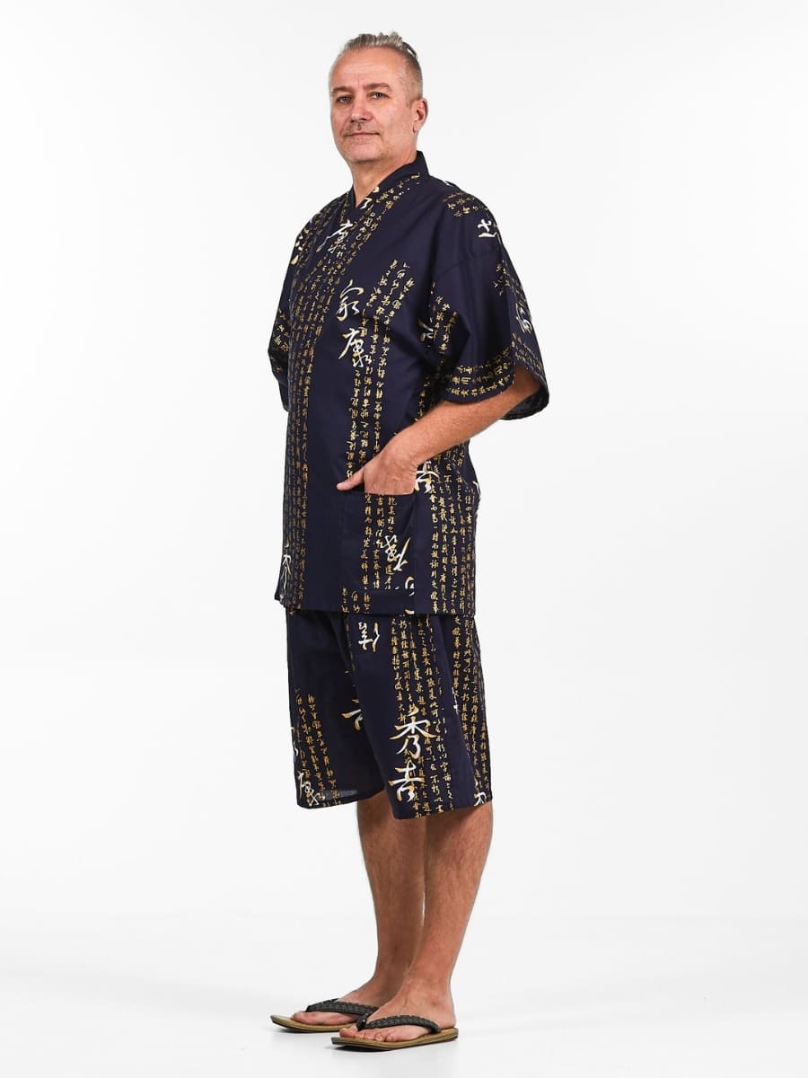 Jinbei Uomo Kanji Giapponese