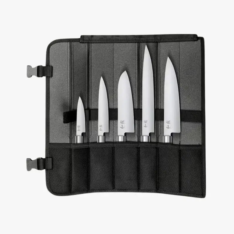 KAI Wasabi Nero 5 Custodia per coltelli giapponesi
