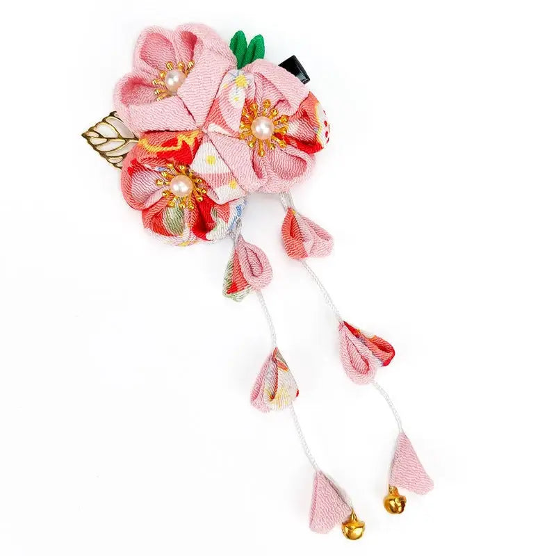 Kanzashi Barrette Flower