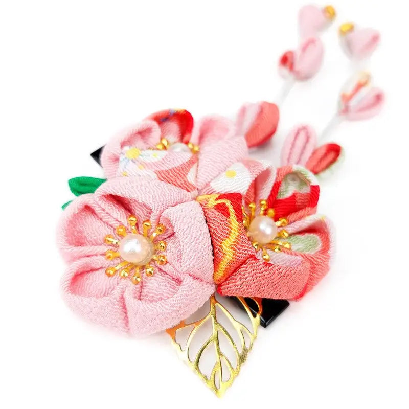 Kanzashi Barrette Flower