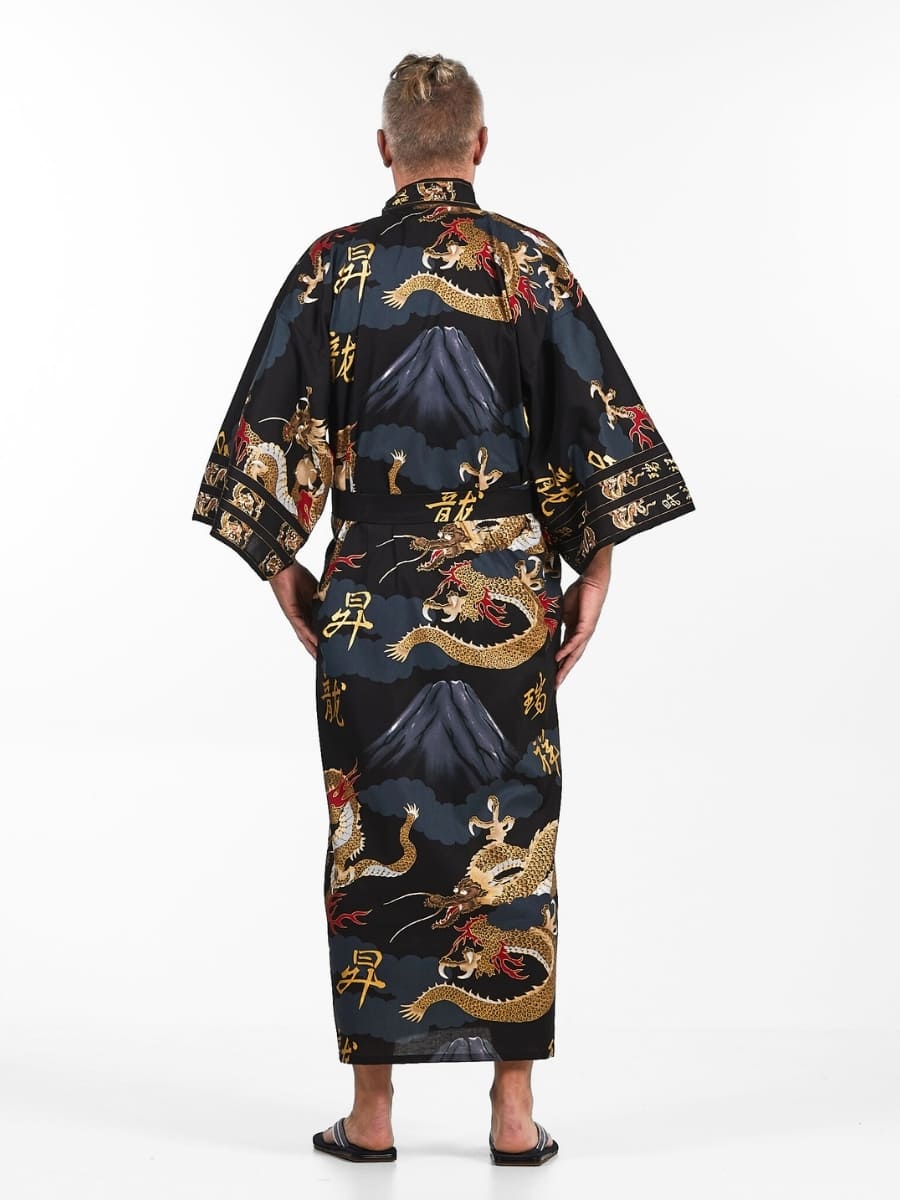 Kimono Con Drago Giapponese Da Uomo - Taglia unica