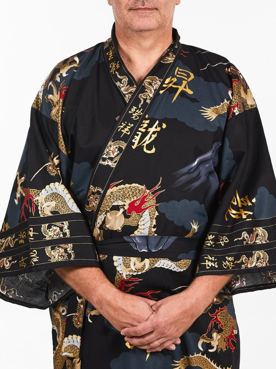 Kimono Con Drago Giapponese Da Uomo - Taglia unica