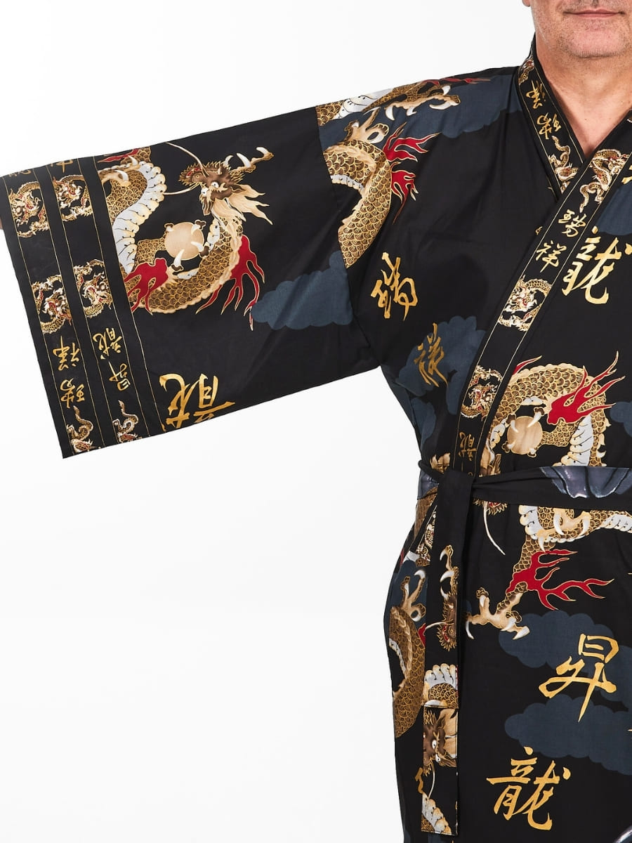 Kimono Con Drago Giapponese Da Uomo - Taglia unica