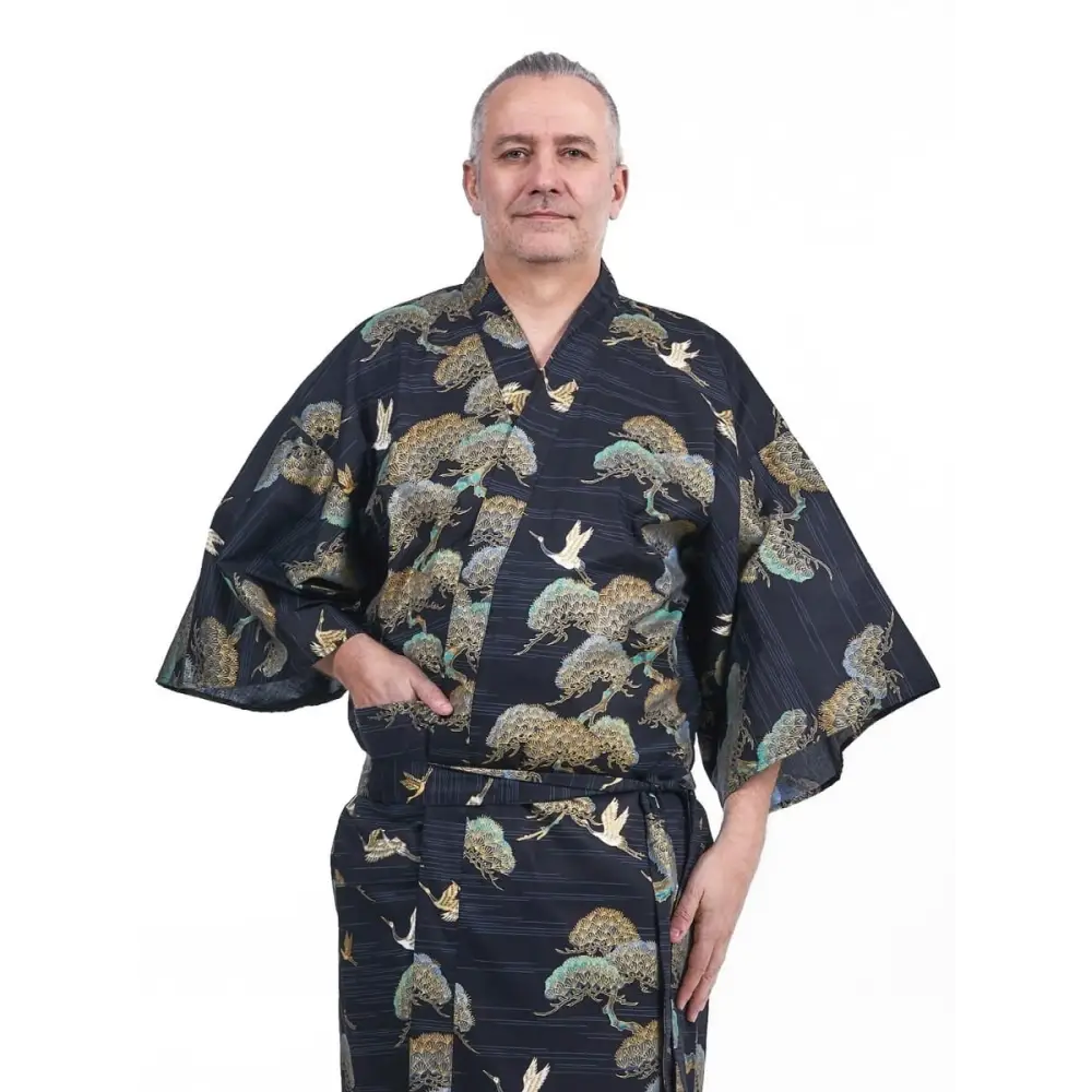 Happi Kimono Crane & Pine Uomo - Taglia unica