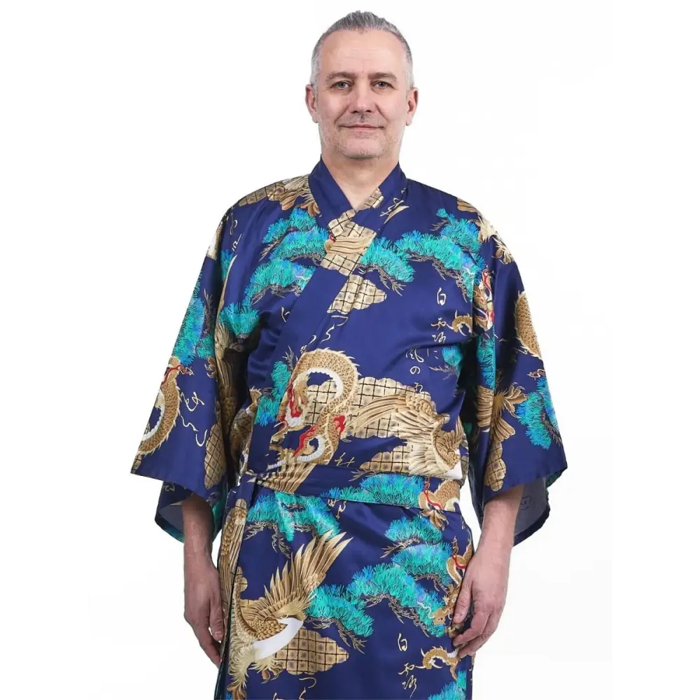 Kimono giapponese da uomo Ryū to Washi - Taglia unica