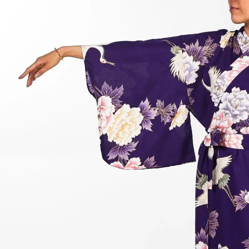 Kimono giapponese Botan to Tsuru da donna - Taglia unica