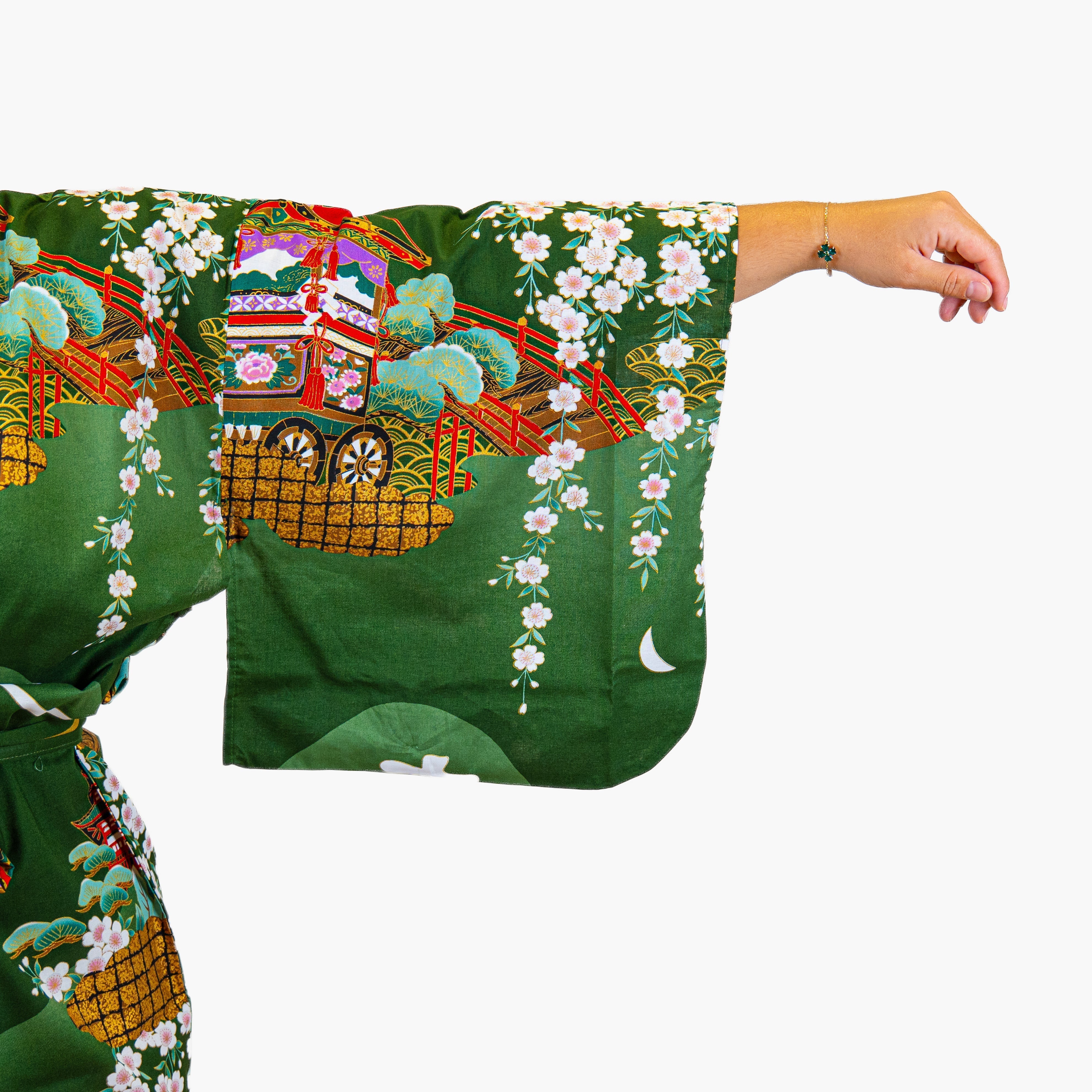 Kimono Giapponese da Donna – Guruma Verde