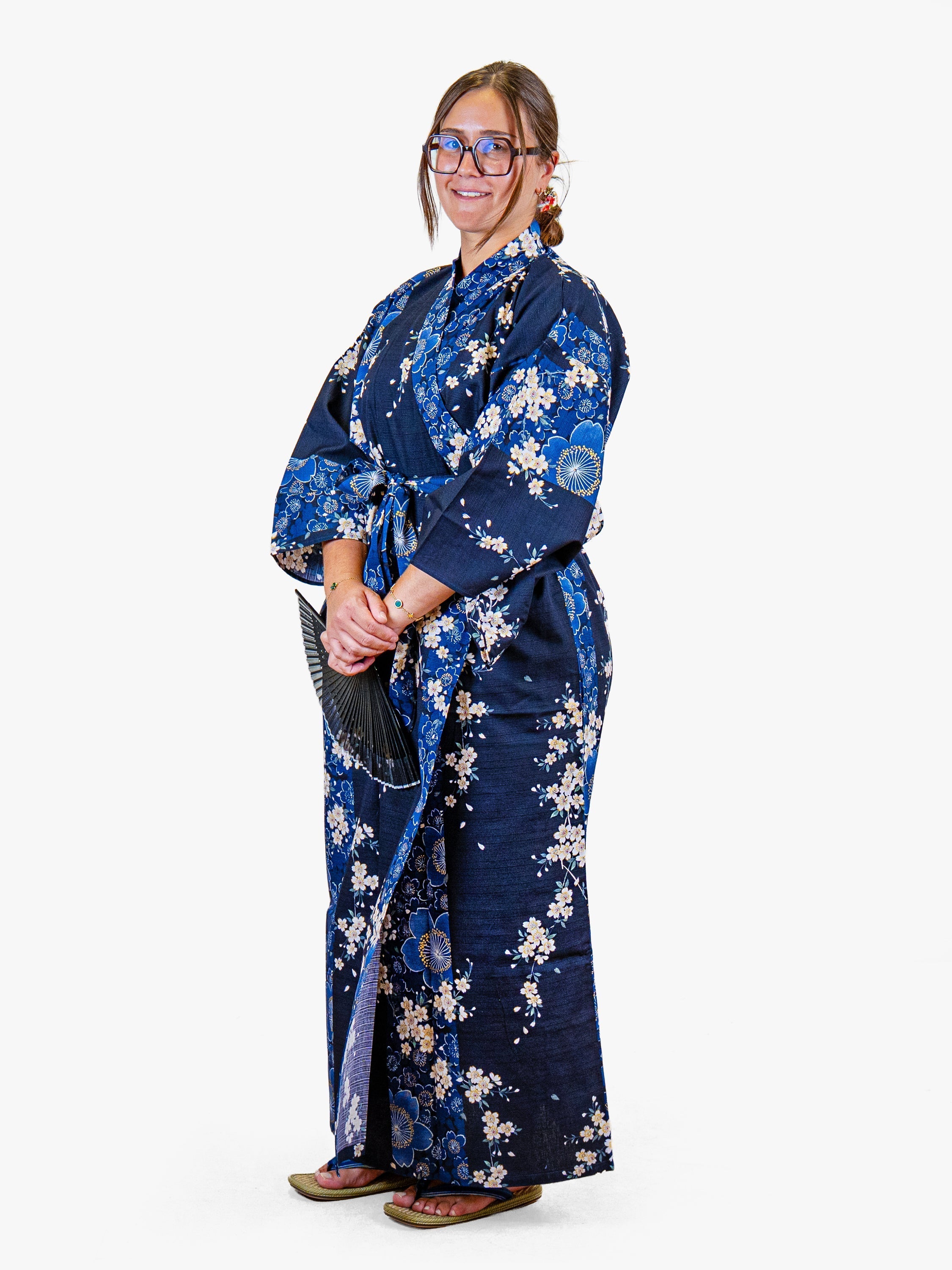 Kimono Giapponese da Donna – Sakura Blu