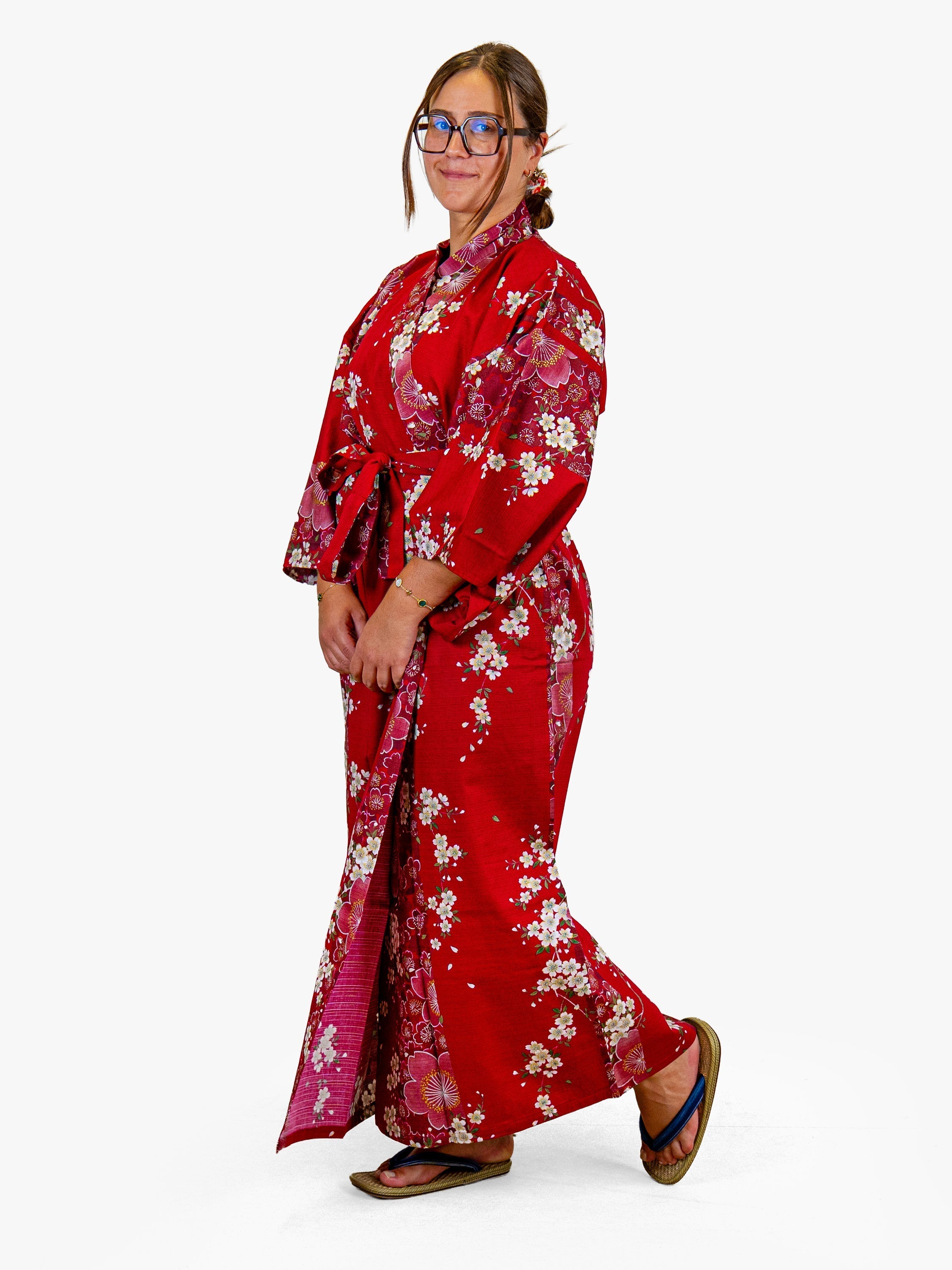 Kimono Giapponese da Donna – Sakura Rosso