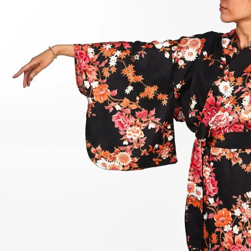Kimono giapponese Sakura to Botan da donna - Taglia unica