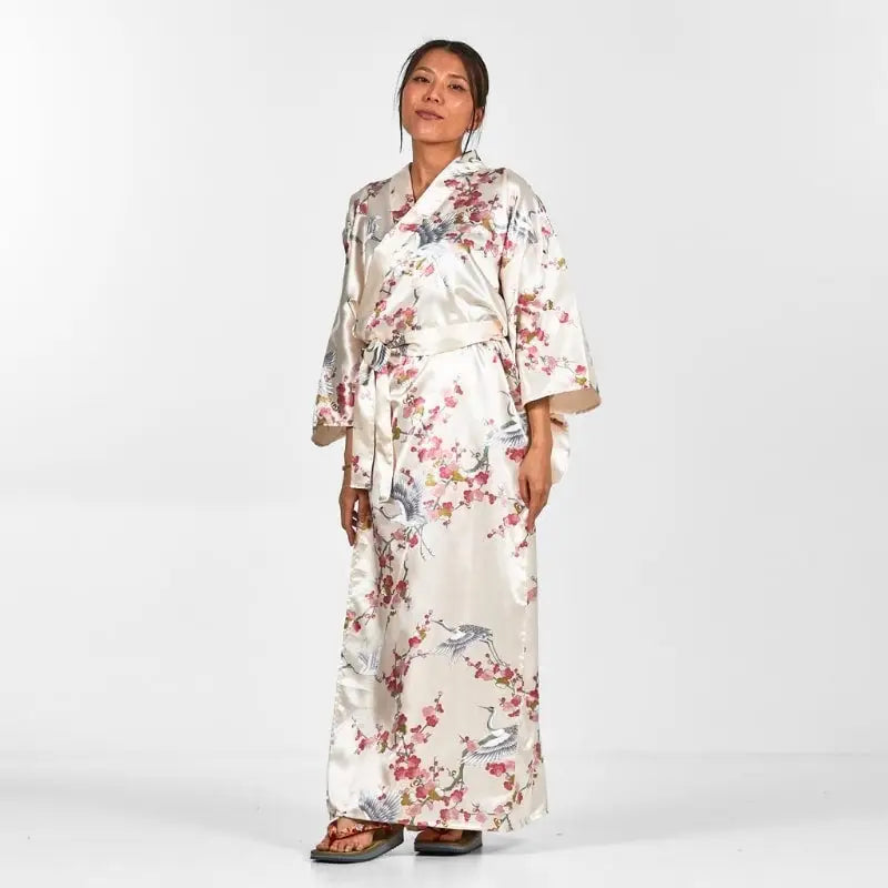 Kimono giapponese da donna Ume to Tsuru - Taglia unica