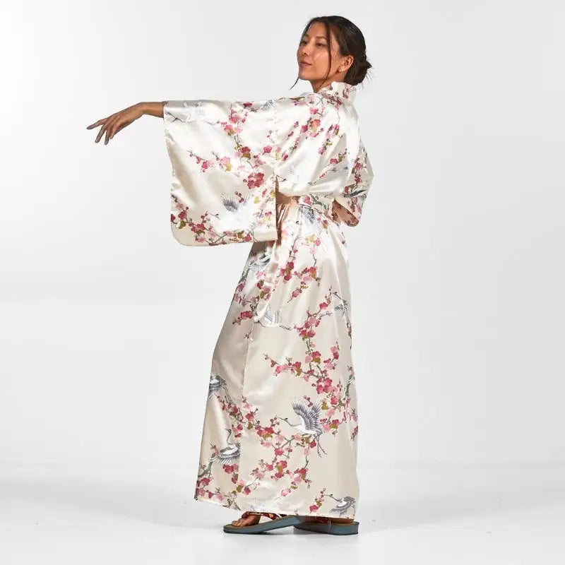 Kimono giapponese da donna Ume to Tsuru - Taglia unica