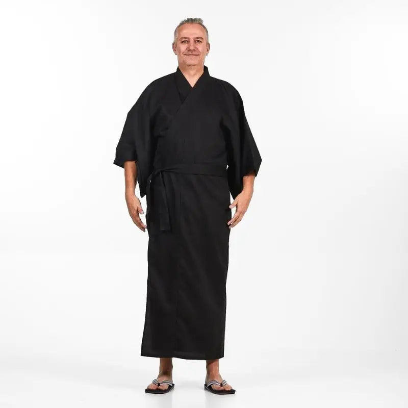 Kimono giapponese da uomo nero - Taglia unica