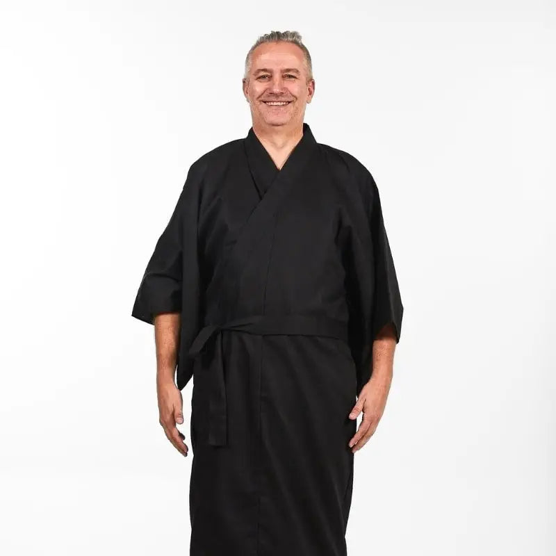 Kimono giapponese da uomo nero - Taglia unica