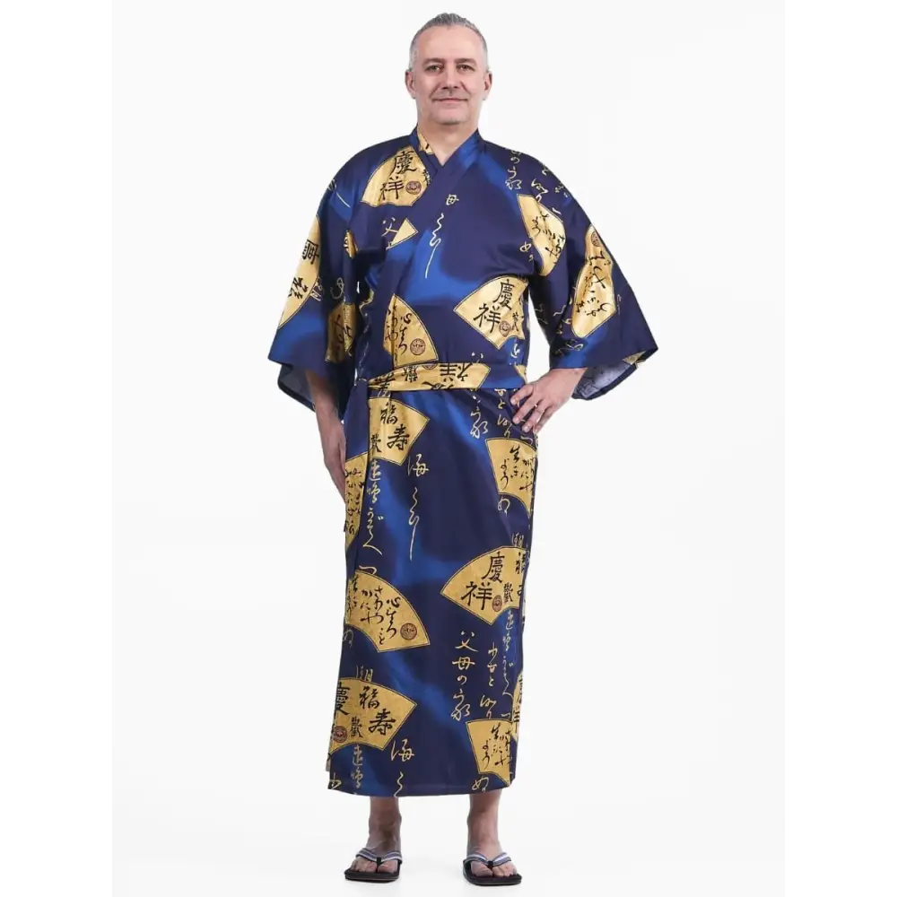 Kimono giapponese da uomo Sensu Gold - Taglia unica