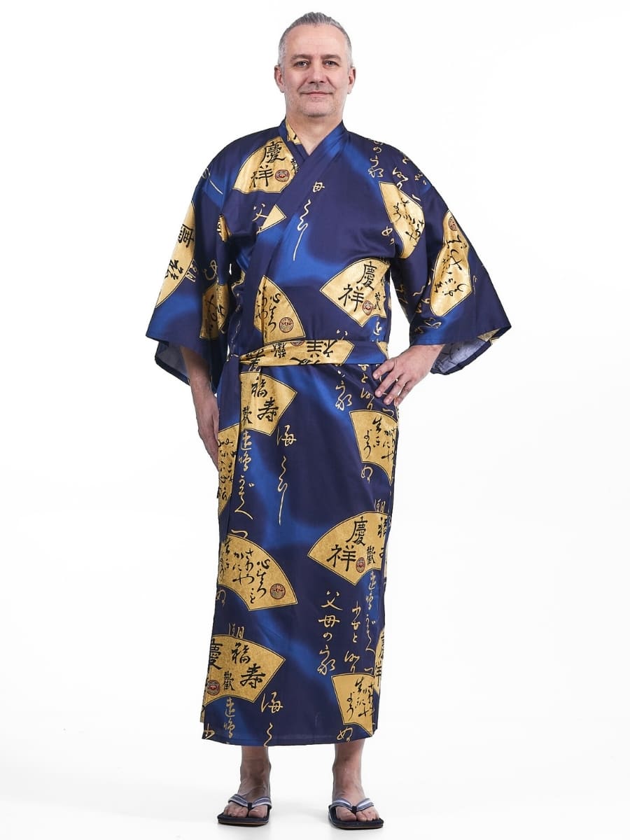 Kimono giapponese da uomo Sensu Gold - Taglia unica