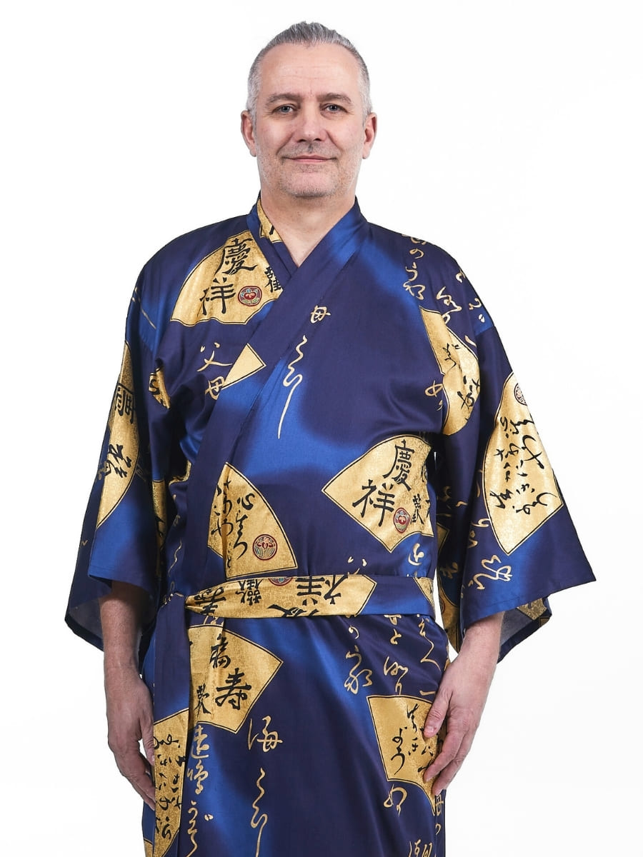 Kimono giapponese da uomo Sensu Gold - Taglia unica
