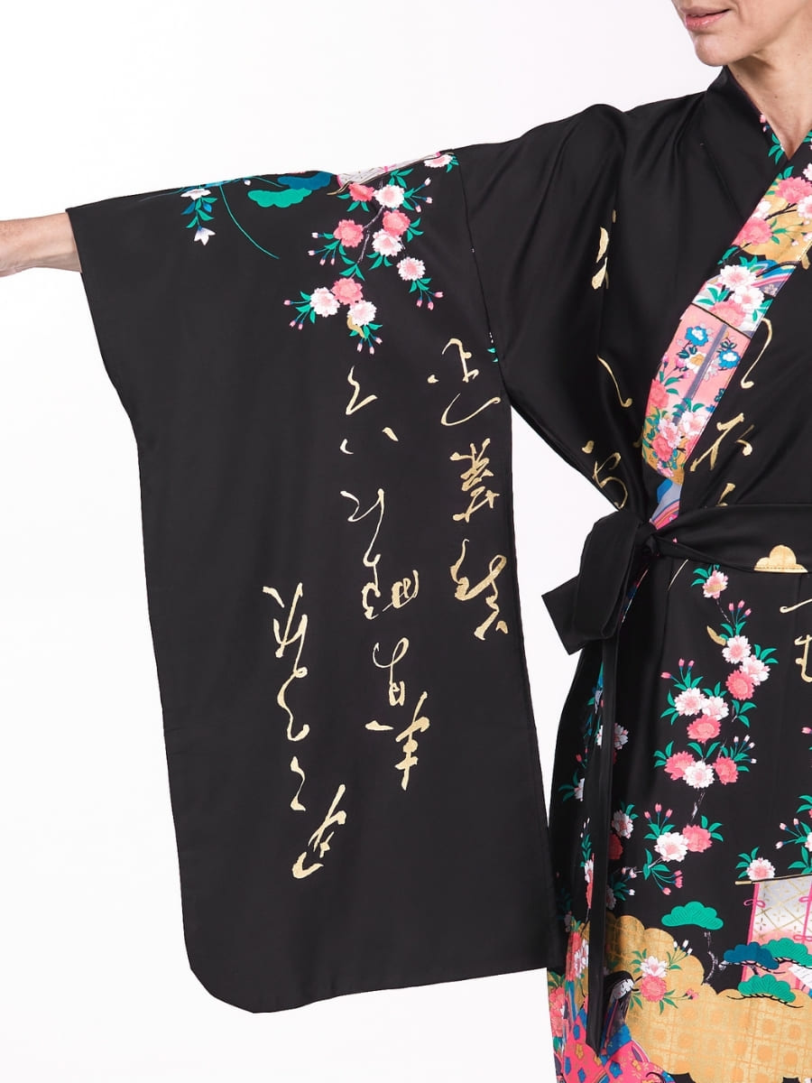 Kimono giapponese Furisode da donna - Taglia unica