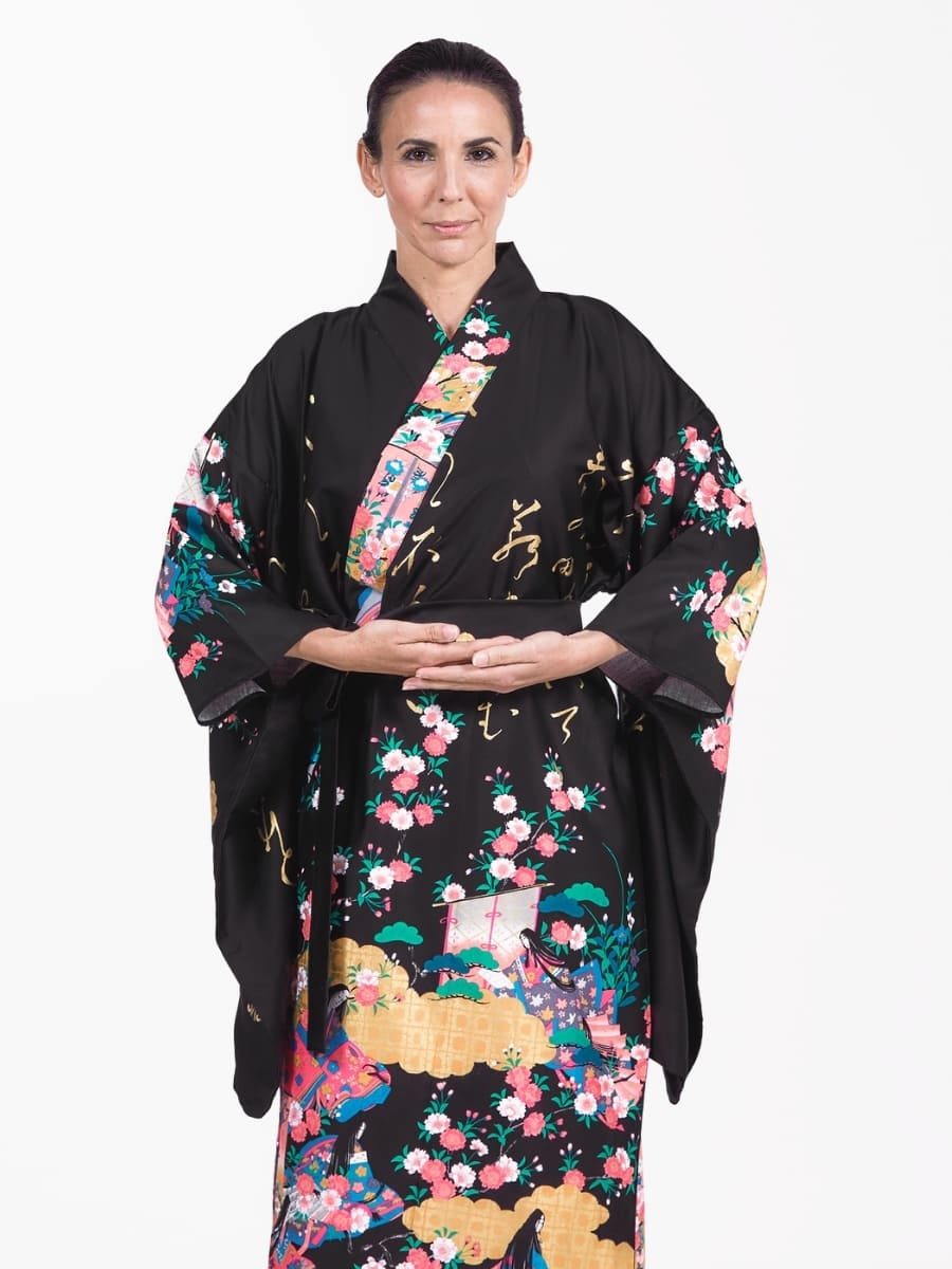 Kimono giapponese Furisode da donna - Taglia unica
