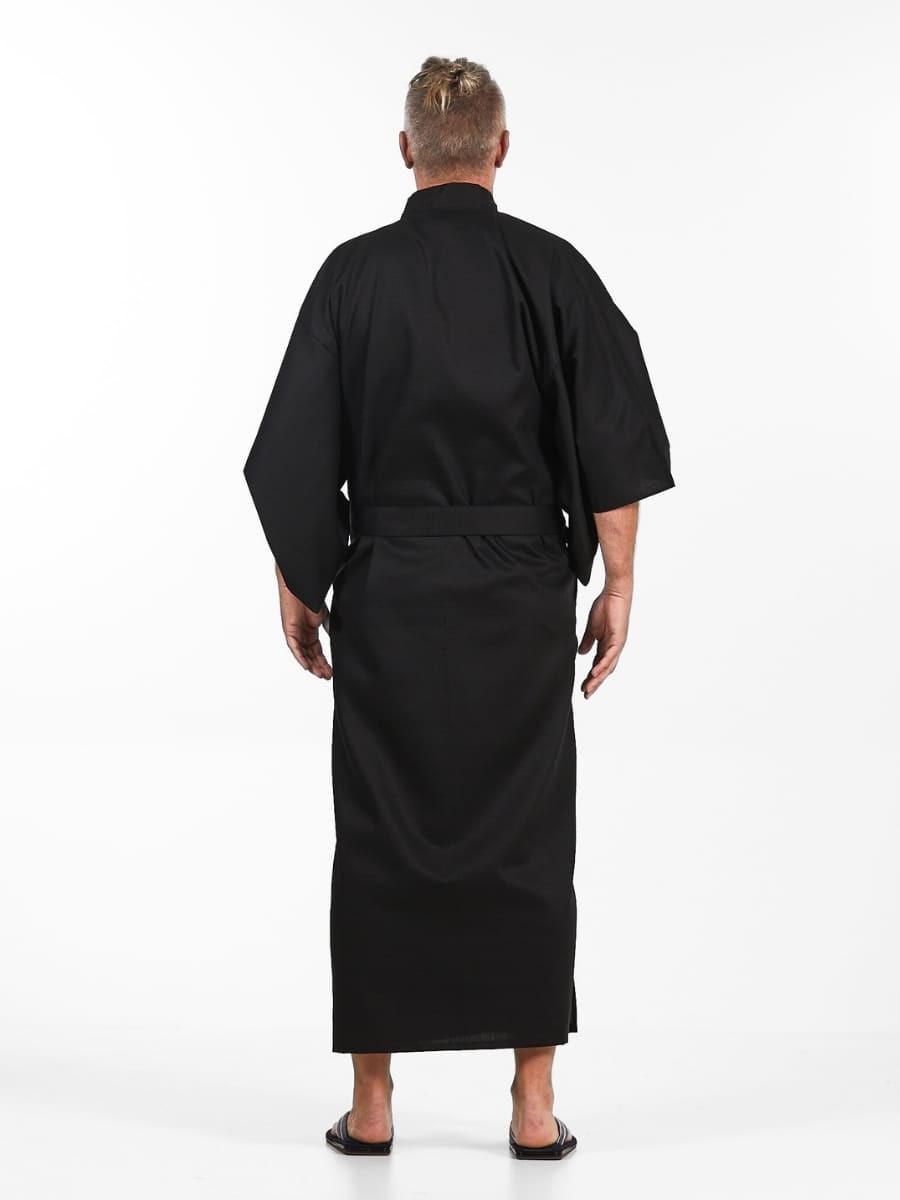 Kimono Giapponese Nero Da Uomo - Taglia unica