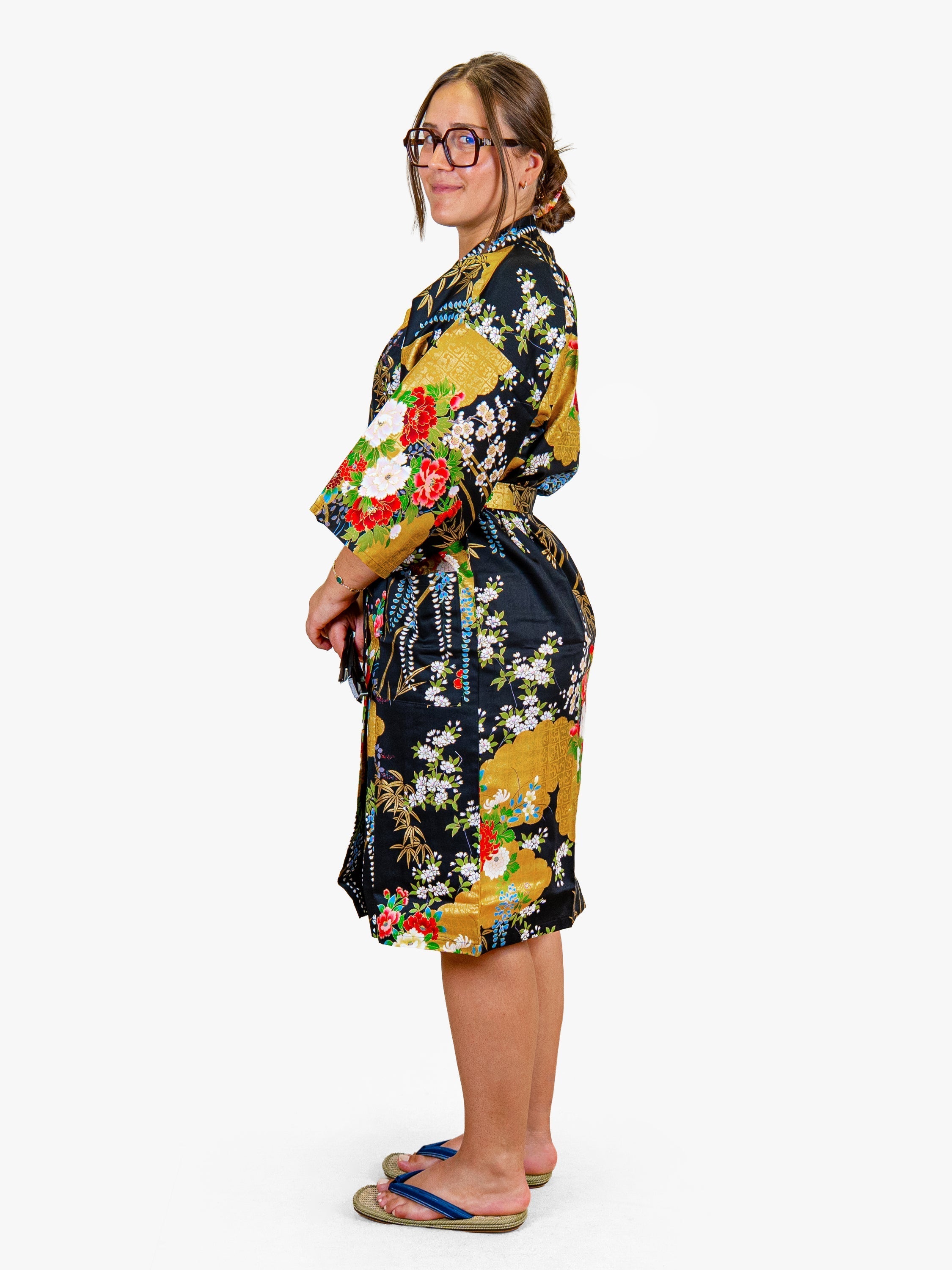 Kimono Happi da Donna – Botan Dorato