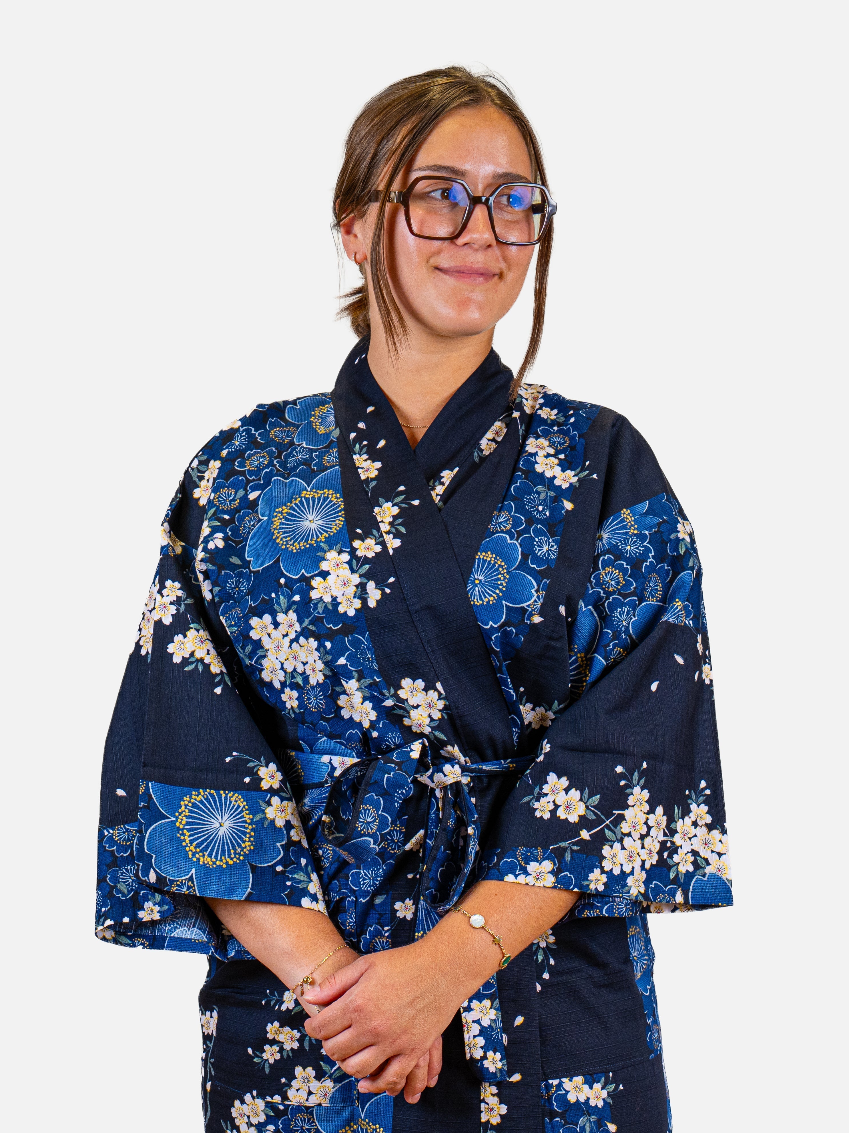 Kimono Happi da Donna – Sakura Blu