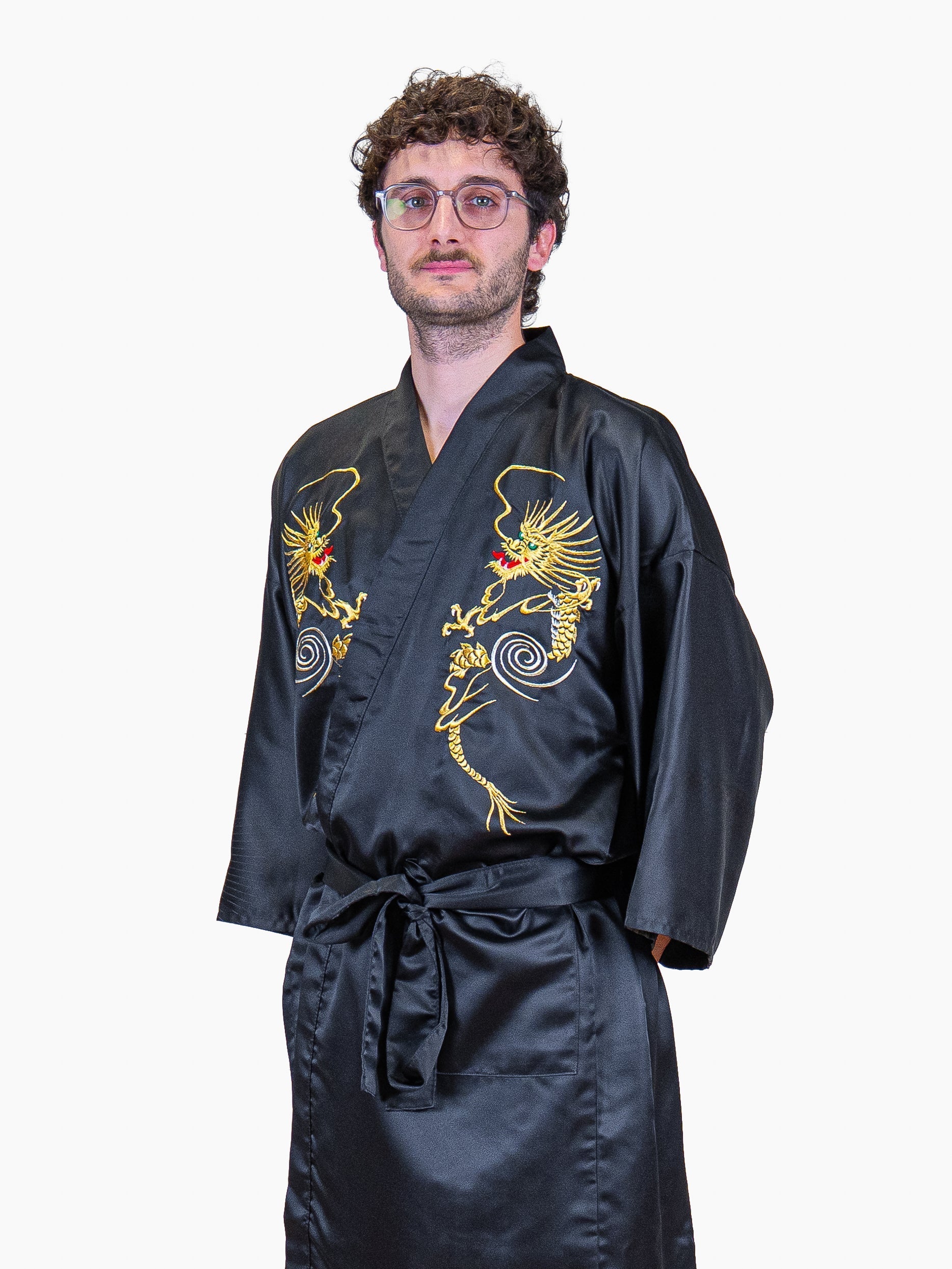 Kimono Happi da Uomo Oversize – Drago Dorato