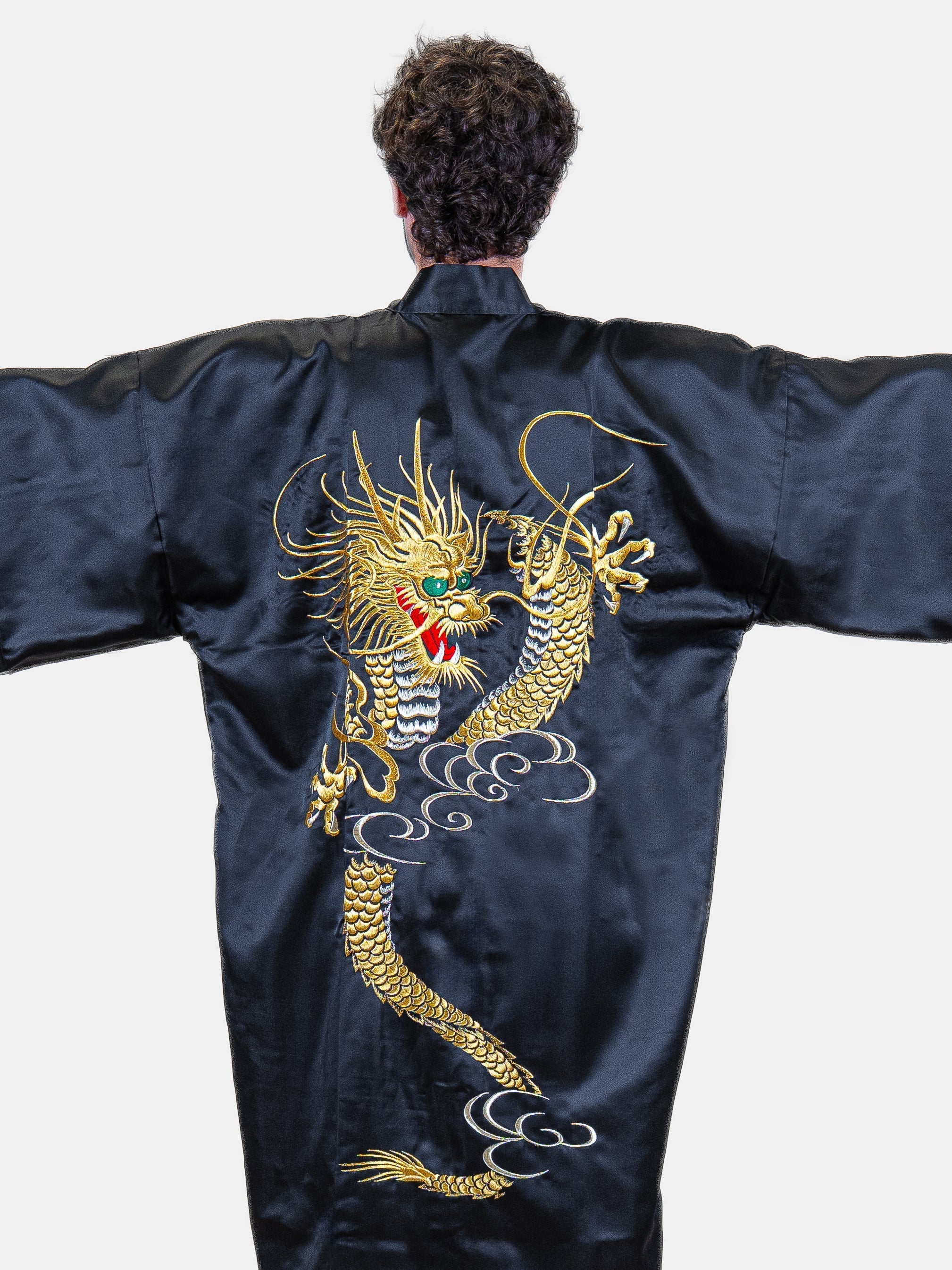 Kimono Happi da Uomo Oversize – Drago Dorato