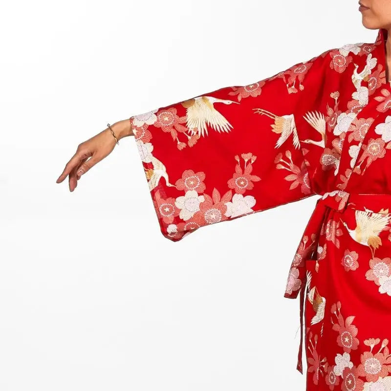 Kimono Happi Sakura to Tsuru da donna - Taglia unica
