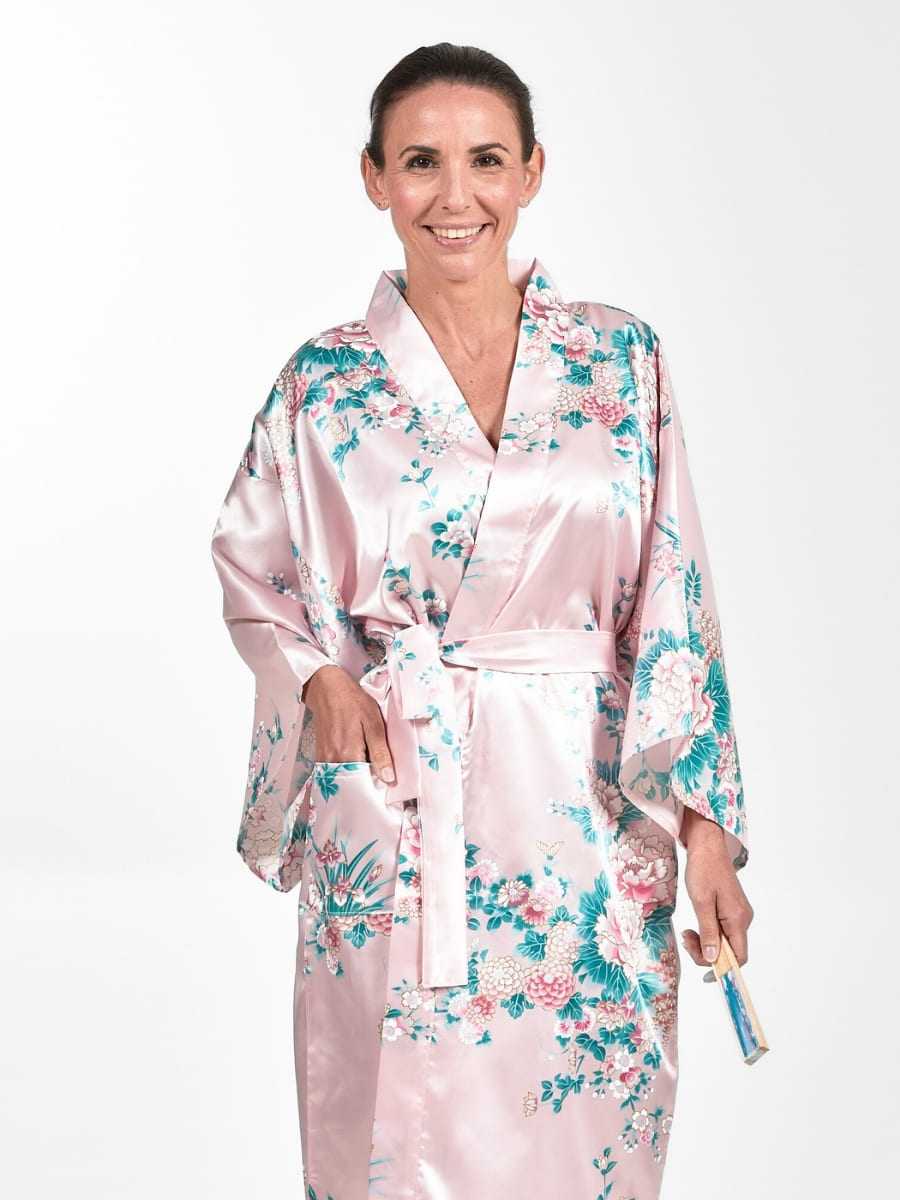 Kimono Happi Peonia e Iris Donna - Taglia unica