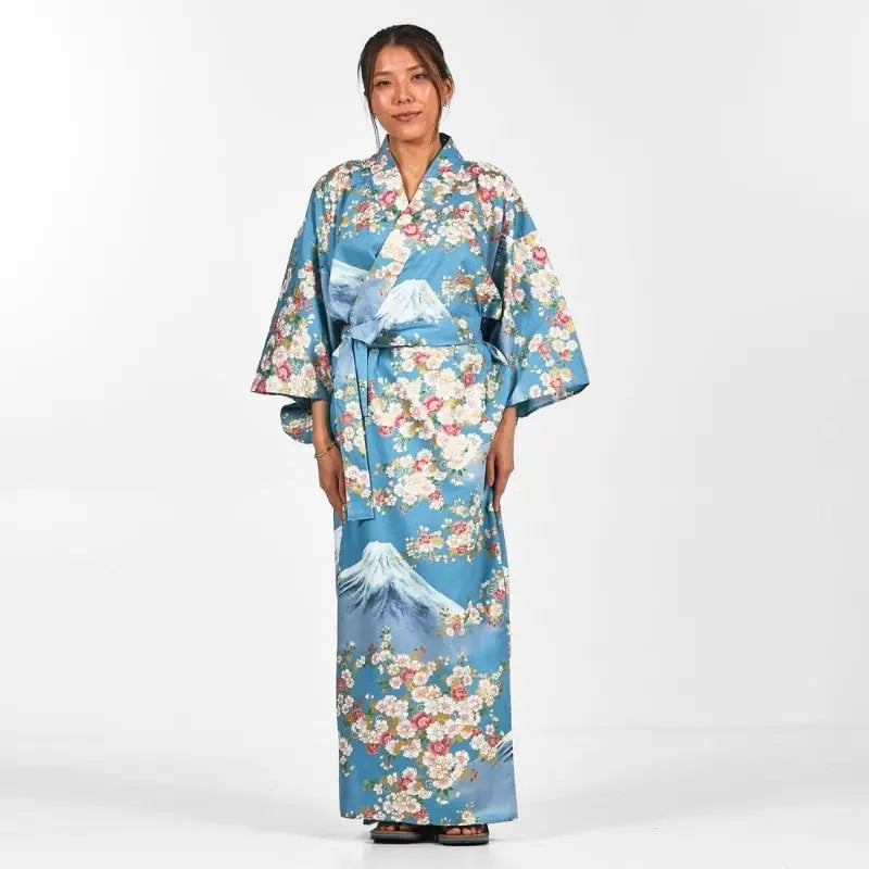 Yukata Kimono Fujisan no Sakura da donna - M