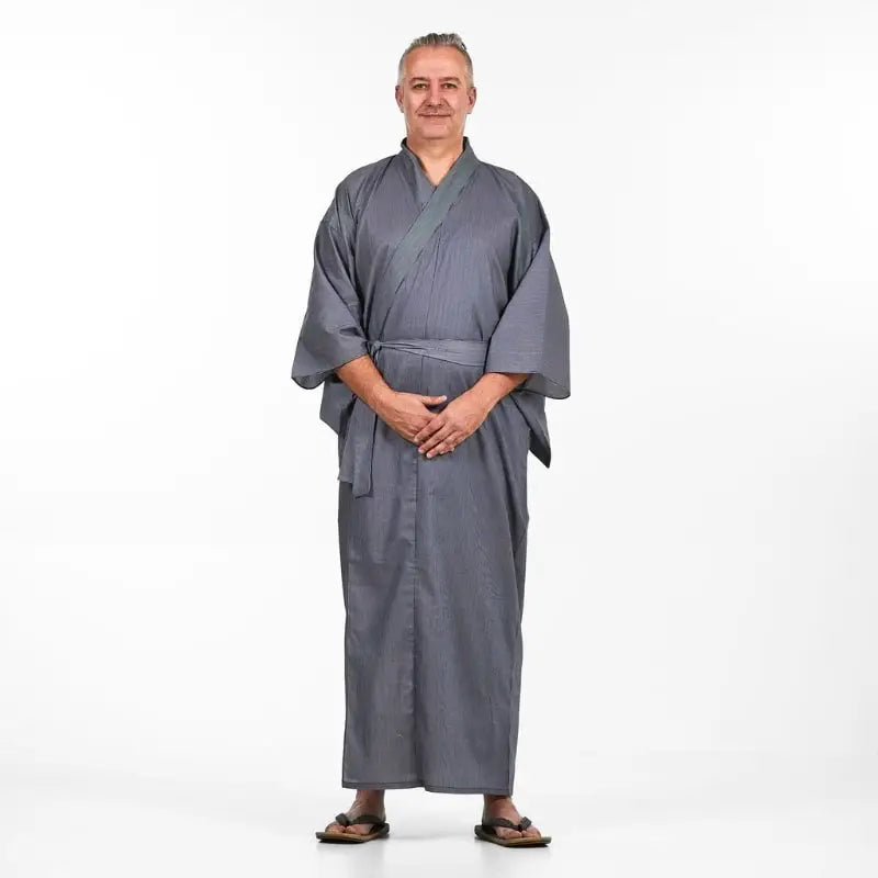 Kimono Yukata a righe da uomo - S