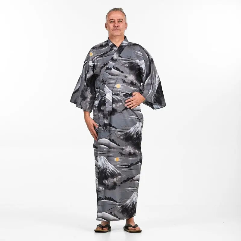 Kimono Yukata da uomo Mount Fuji - S