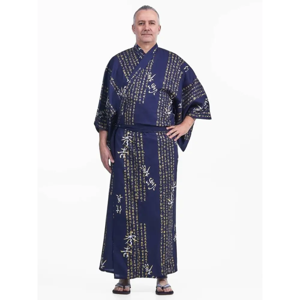 Kimono Kanji Yukata da uomo - S