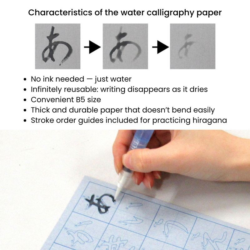 Kit Di Calligrafia Hiragana Con Pennarello Ad Acqua
