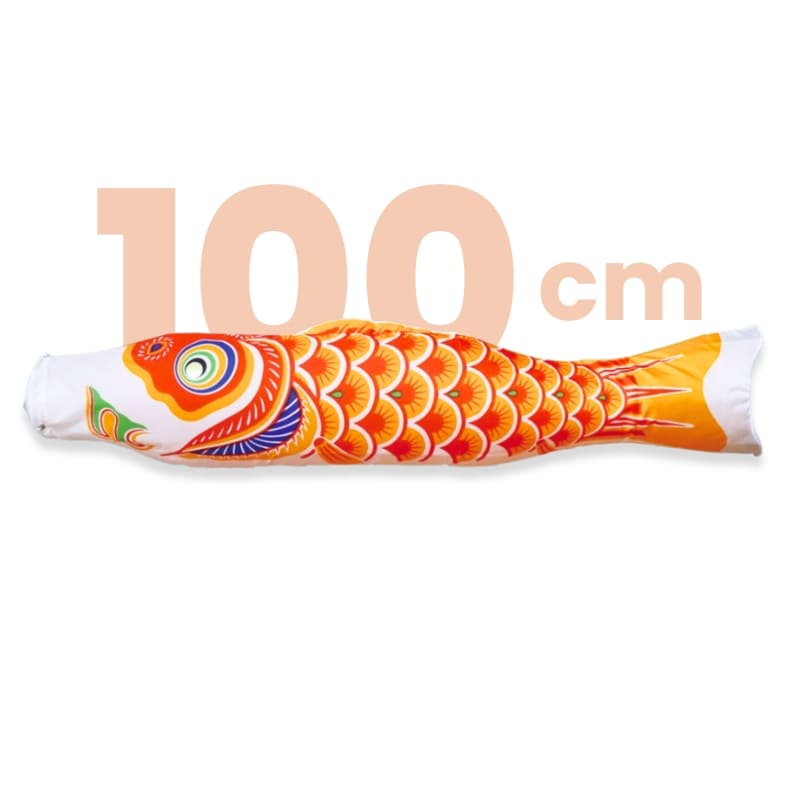 Koinobori tradizionale giapponese arancione - 100 cm