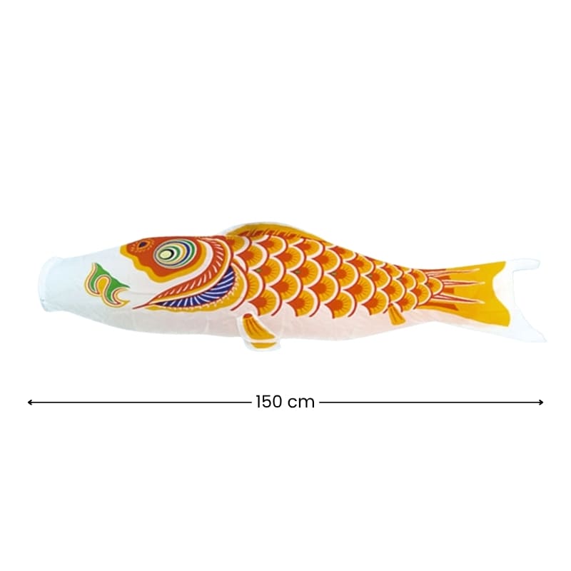 Koinobori tradizionale giapponese arancione 150 cm