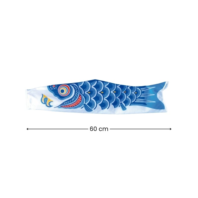 Koinobori tradizionale giapponese blu da 60 cm