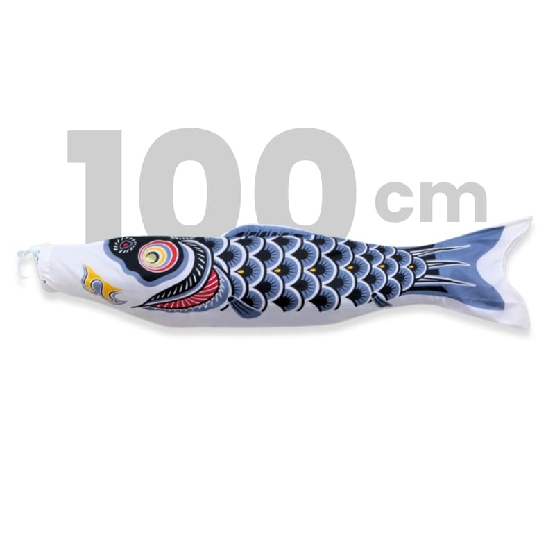 Koinobori tradizionale giapponese nero - 100 cm