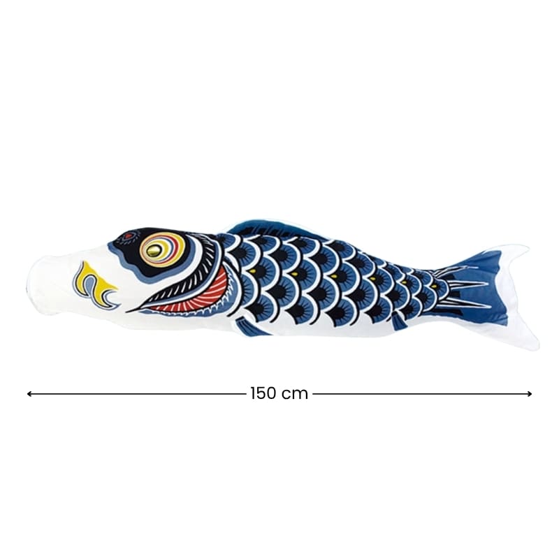 Koinobori tradizionale giapponese nero 150 cm