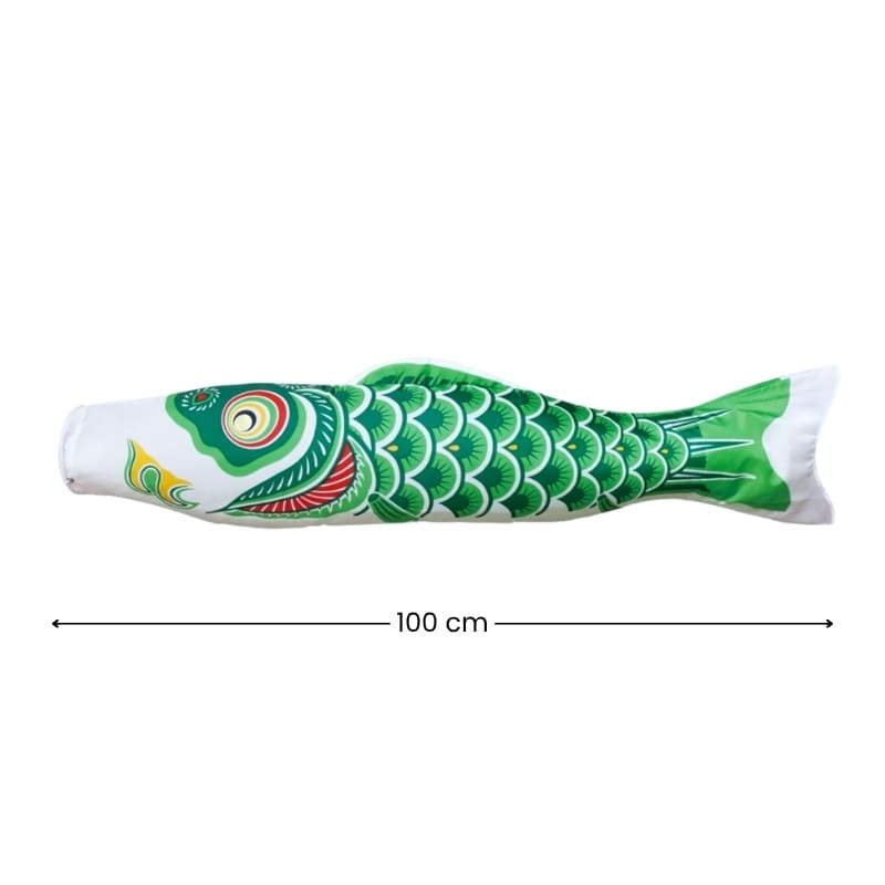 Koinobori Tradizionale Giapponese Verde - 100 cm