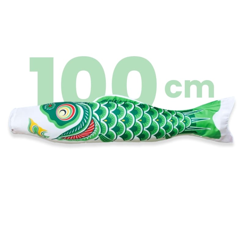 Koinobori Tradizionale Giapponese Verde - 100 cm